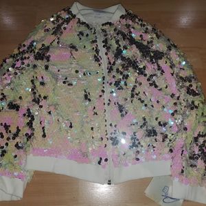 NWT girls sequin jacket size M